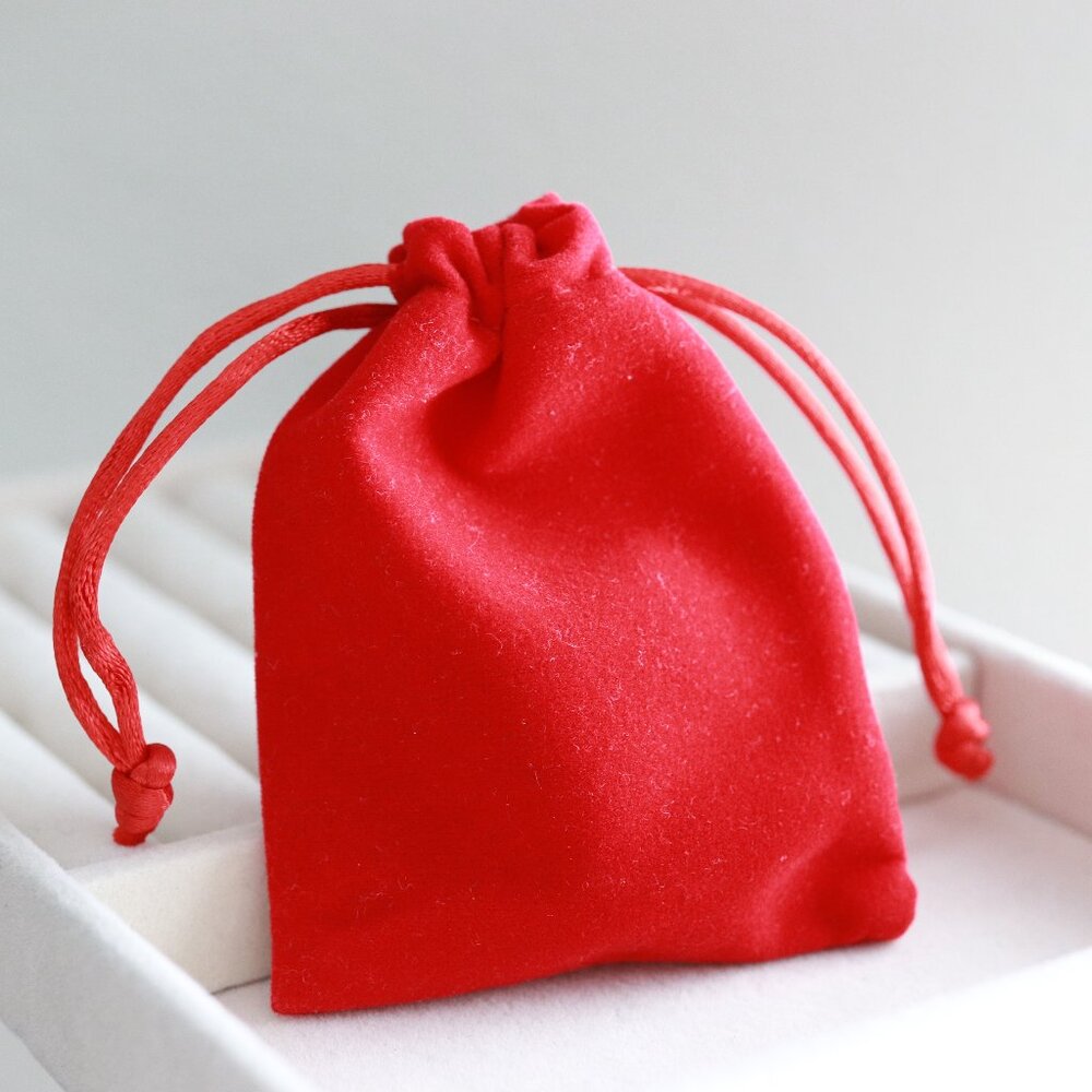 Jewelry Gift/Dust Bag Red Velvet Drawstring